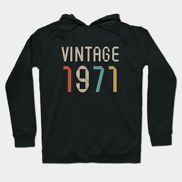 Vintage 1971 51 years old birthday Hoodie by hoopoe